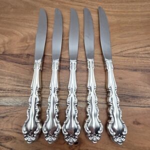 Set Of 5 Oneida Community Beethoven Silverplate Dinner Knives Betty Crocker